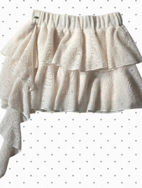 Crank lace stretchy skirt